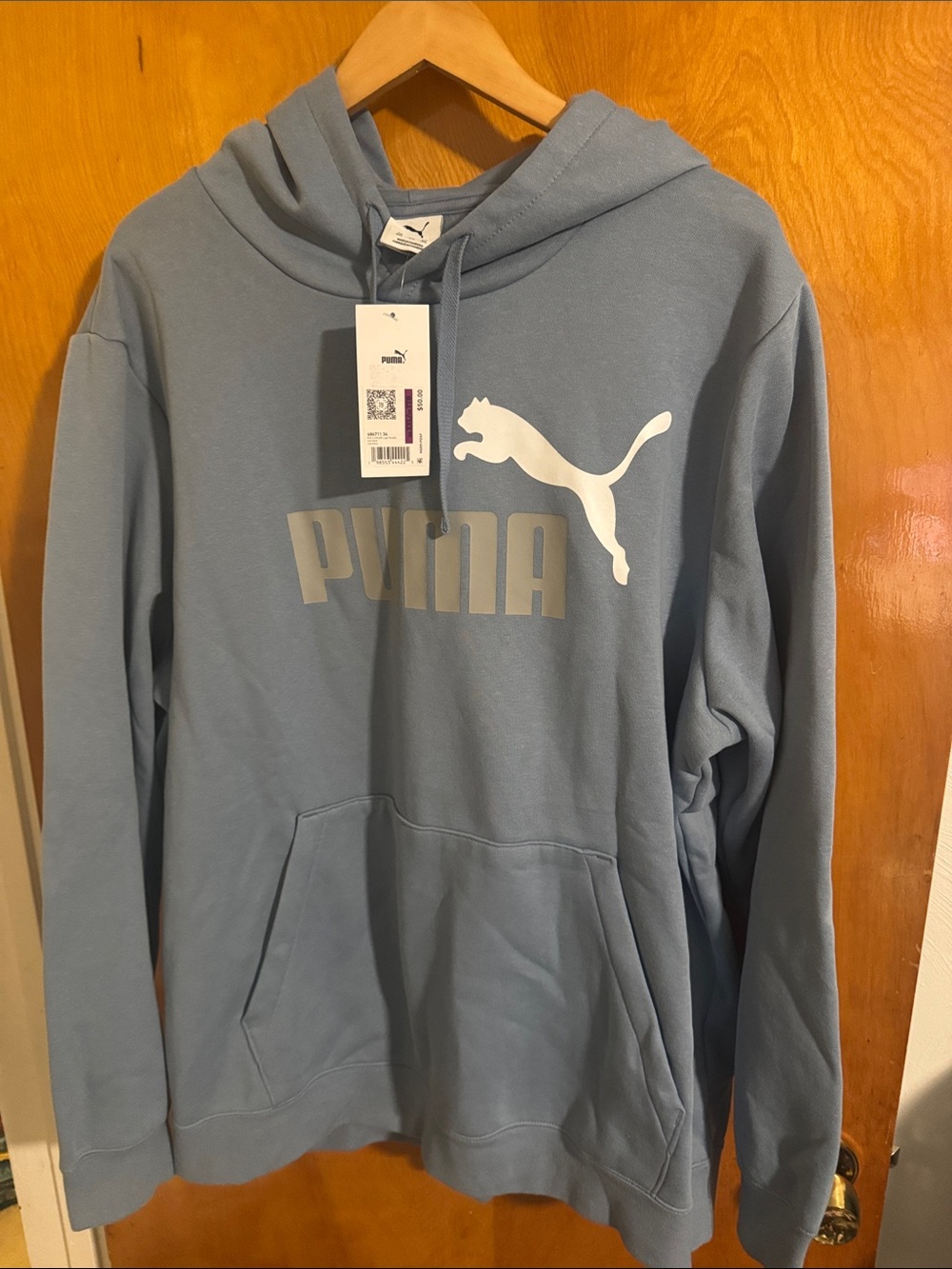 Puma Hoodie Mens XXL Light Blue